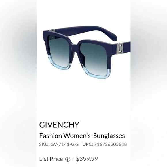 Givenchy Sunglasses ? Brand New! Gorgeous Blue! ? details, dimensions etc. GIVENCHY GV40039U 90V GV Day | Online Sale - Amevista main image 4